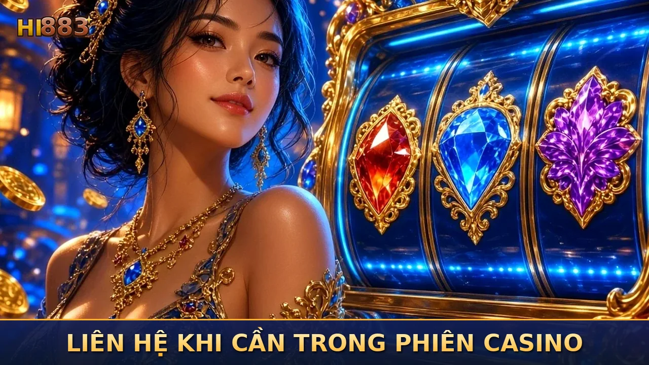 Liên hệ khi cần trong phiên casino